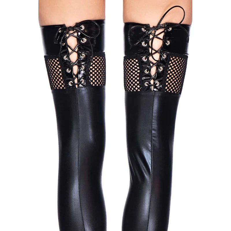 Schwarze Straps-Strümpfe Tobati von 7-Heaven kaufen | Fesselliebe 2