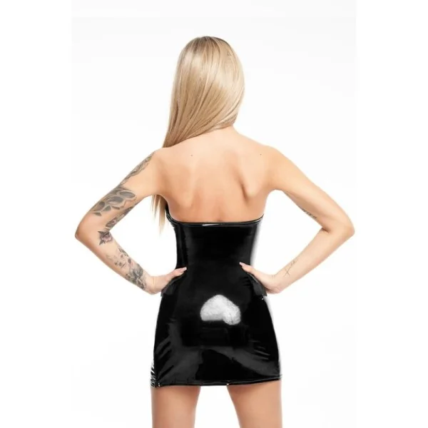 Schwarzes Lack Minikleid D216 von 7-Heaven kaufen | Fesselliebe