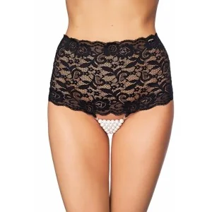 Schwarzer Perlen-Slip Natal von 7-Heaven kaufen | Fesselliebe