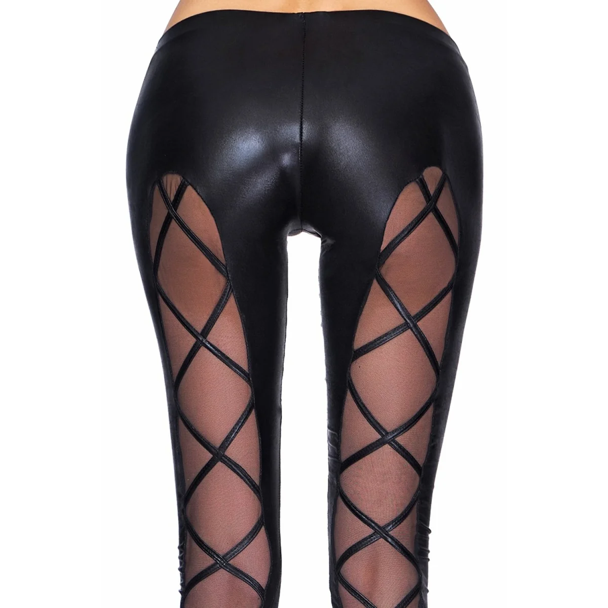 Schwarze Wetlook Leggings Camiri von 7-Heaven kaufen | Fesselliebe