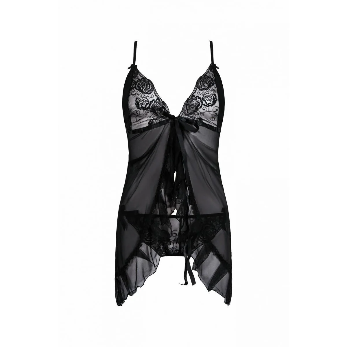 Schwarzes Babydoll Aa051289 von Anais Apparel Plus Size kaufen | Fesselliebe