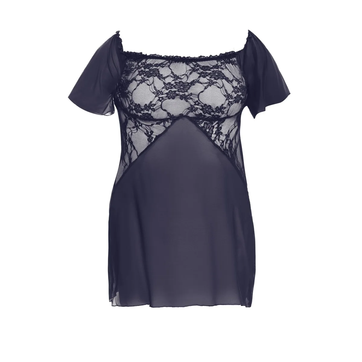 Schwarz/Dunkelblaues Chemise Aa051957 von Anais Apparel Plus Size kaufen | Fesselliebe