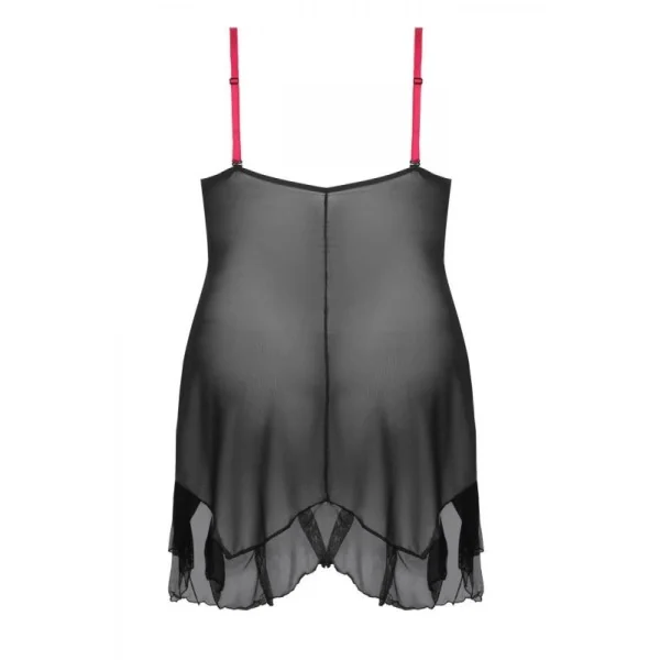 Schwarz/Pinkes Chemise Aa051980 von Anais Apparel Plus Size kaufen | Fesselliebe