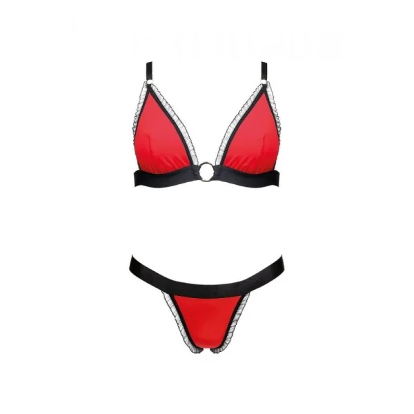 Rot/Schwarzes Set Aa052256 von Anais Apparel kaufen | Fesselliebe