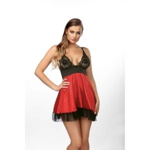 Schwarz/Rotes Chemise Aa052280 von Anais Apparel kaufen | Fesselliebe