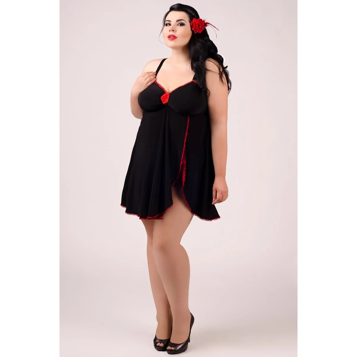 Schwarzes Babydoll E/2009 von Andalea Dessous kaufen | Fesselliebe