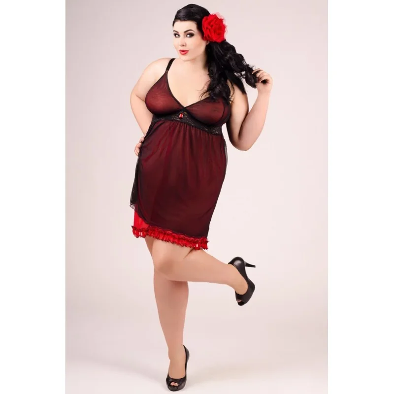 Schwarz/Rotes Chemise E/2011 von Andalea Dessous kaufen | Fesselliebe
