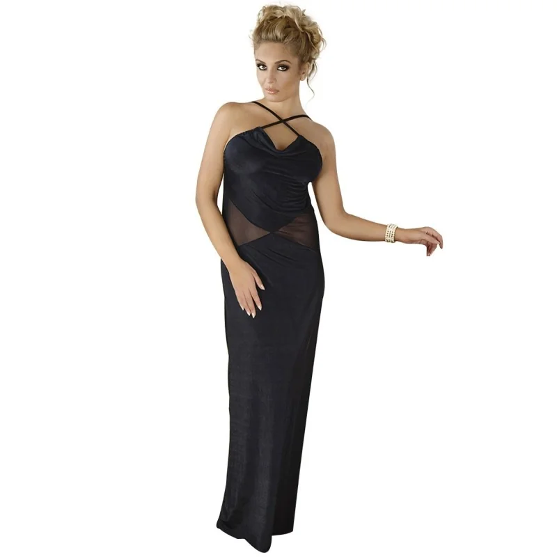 Schwarzes Langes Kleid M/1068 von Andalea kaufen | Fesselliebe
