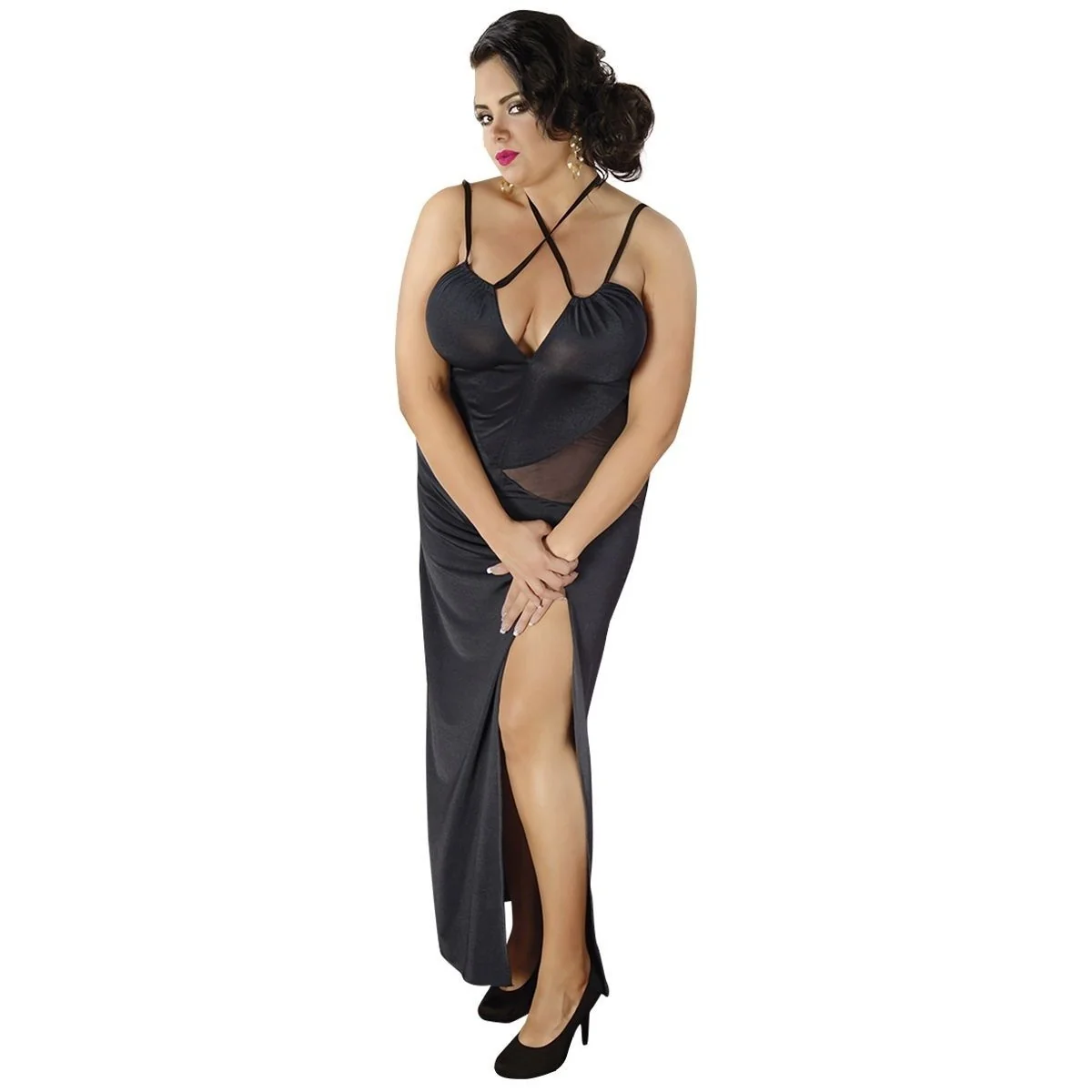 Schwarzes Langes Kleid C/4002 von Andalea kaufen | Fesselliebe