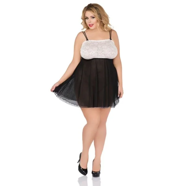 Schwarz/Ecru Chemise Sb/1026 von Andalea kaufen | Fesselliebe