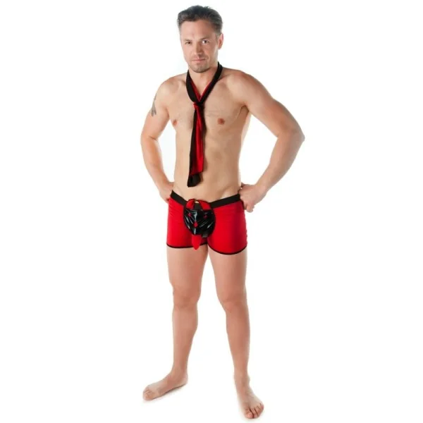 Rot/Schwarzer Boxershorts Sw/108 Andalea Sexy Work Kollektion kaufen | Fesselliebe