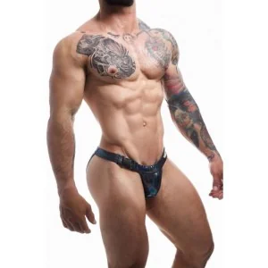 Schwarzer Wetlook Clip Tanga Brief EMER4LD von Cut4Men kaufen | Fesselliebe