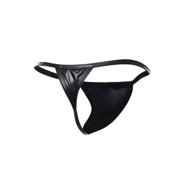 Schwarzer Wetlook Boost String BL4CK06 von Cut4Men kaufen | Fesselliebe