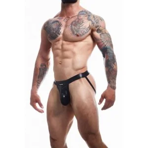 Schwarzer Wetlook Jockstrap BL4CK05 von Cut4Men kaufen | Fesselliebe
