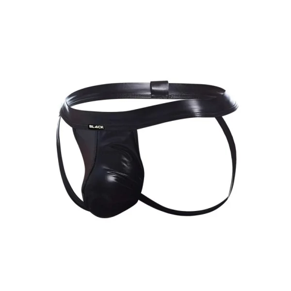 Schwarzer Wetlook Jockstrap BL4CK05 von Cut4Men kaufen | Fesselliebe