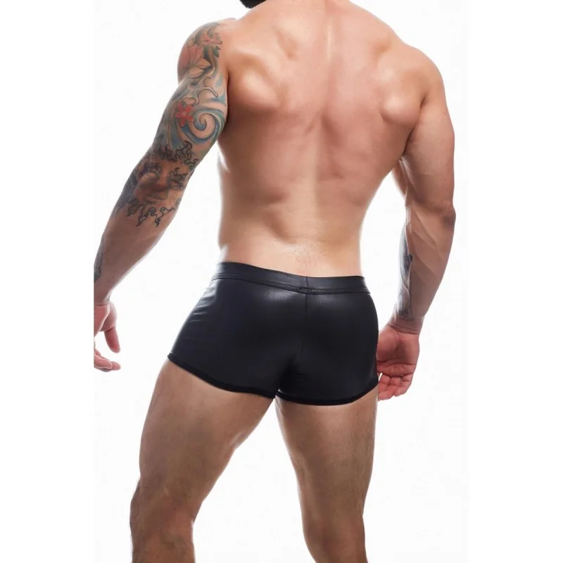 Schwarzer Wetlook Boxer BL4CK03 von Cut4Men kaufen | Fesselliebe 2