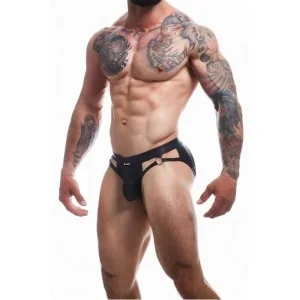 Schwarzer Wetlook Jockstrap BL4CK02 von Cut4Men kaufen | Fesselliebe