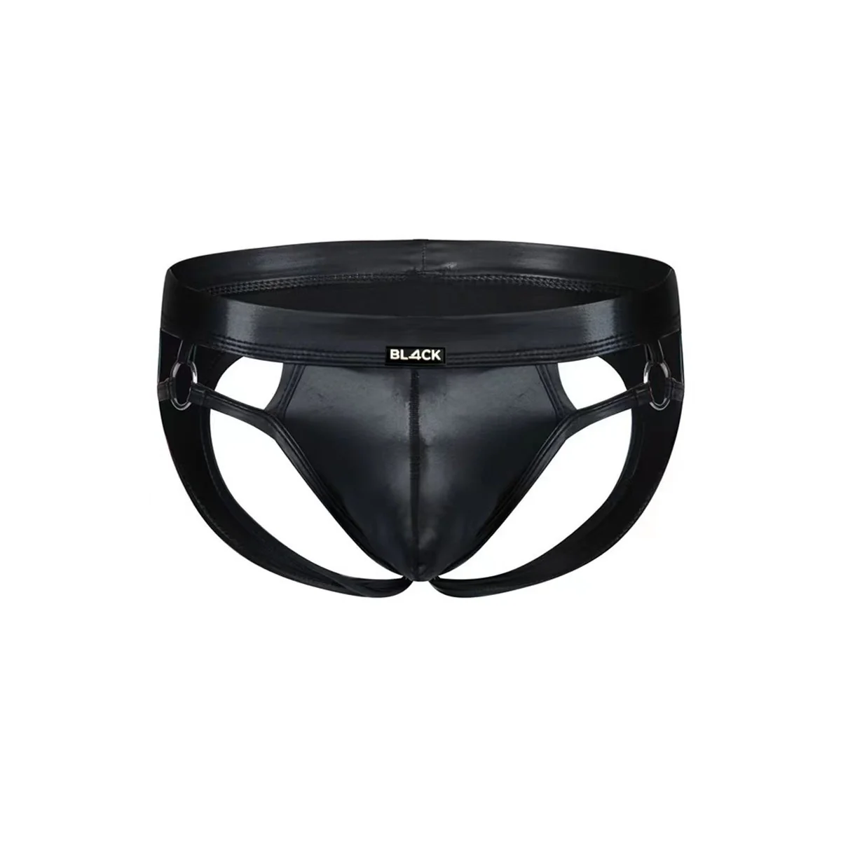 Schwarzer Wetlook Jockstrap BL4CK02 von Cut4Men kaufen | Fesselliebe