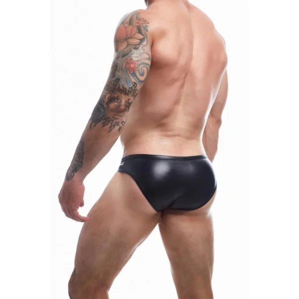 Schwarzer Wetlook Slip BL4CK01 von Cut4Men kaufen | Fesselliebe