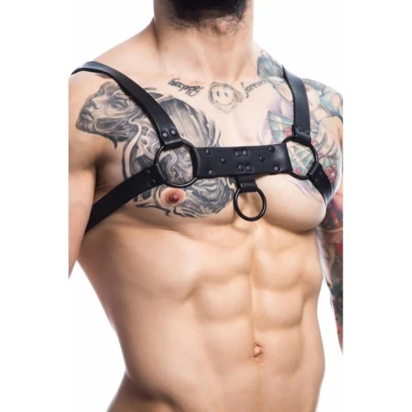 Schwarzer Brust-Harness 01 von Cut4Men kaufen | Fesselliebe