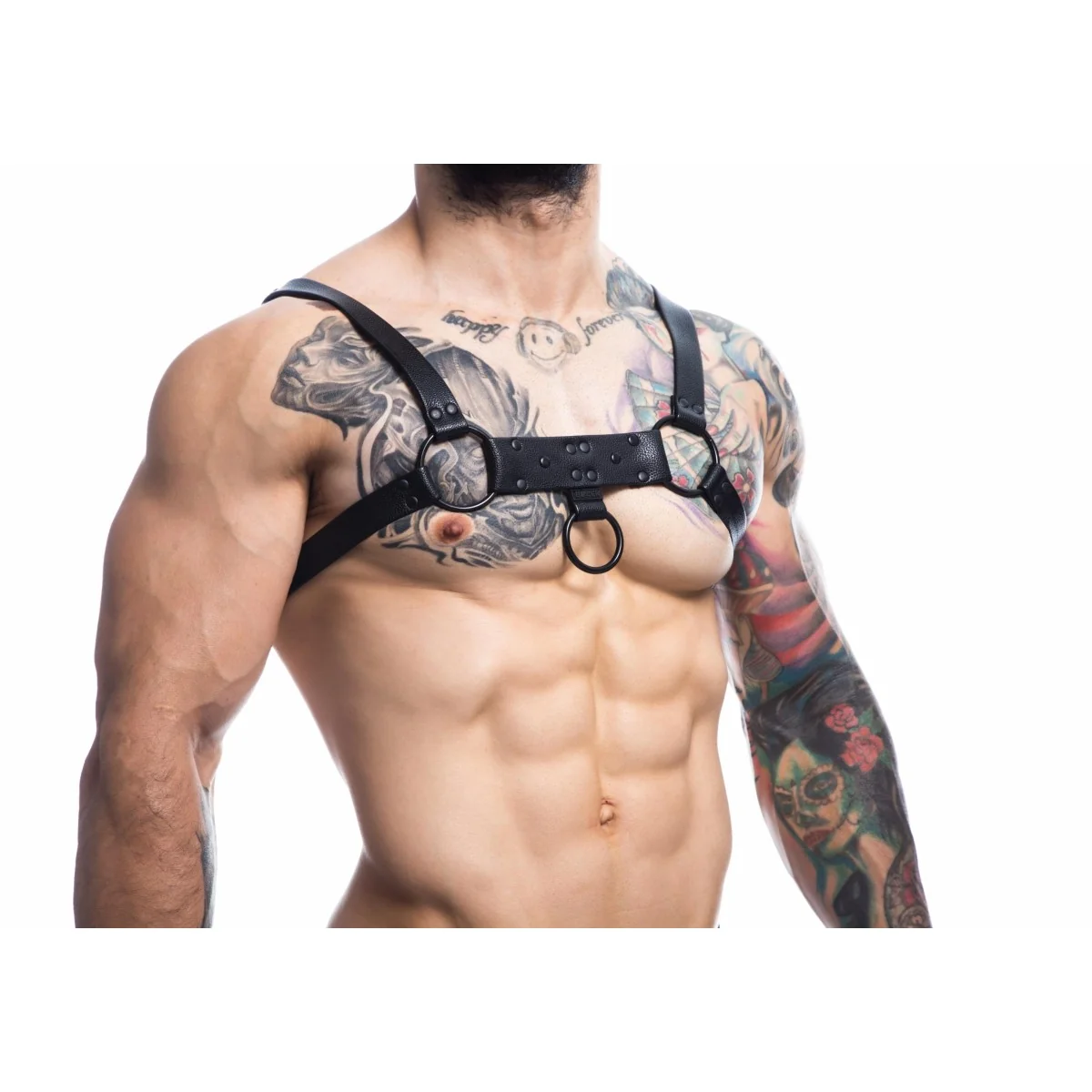 Schwarzer Brust-Harness 01 von Cut4Men kaufen | Fesselliebe