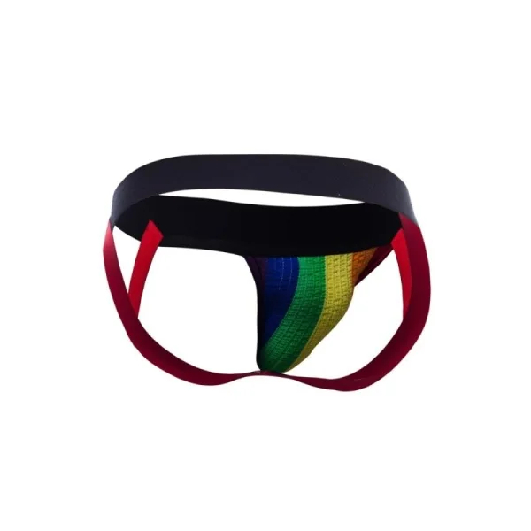 Bunter Stripe-Pride Jockstrap von Cut4Men kaufen | Fesselliebe