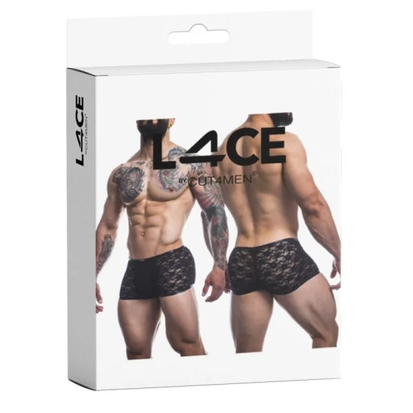 Schwarzer Trunk Boxer Shorts L4CE05 von Cut4Men kaufen | Fesselliebe
