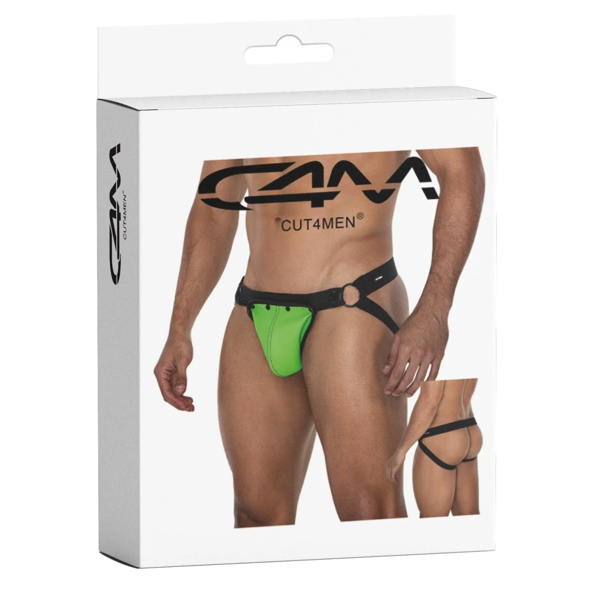 Neongrün/schwarzer Jock Snap von Cut4Men kaufen | Fesselliebe