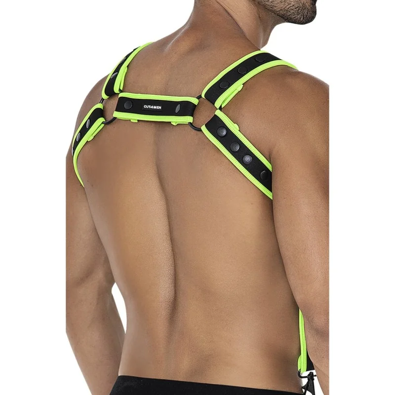 Schwarz/grüner Brust-Harness 05 von Cut4Men kaufen | Fesselliebe 2