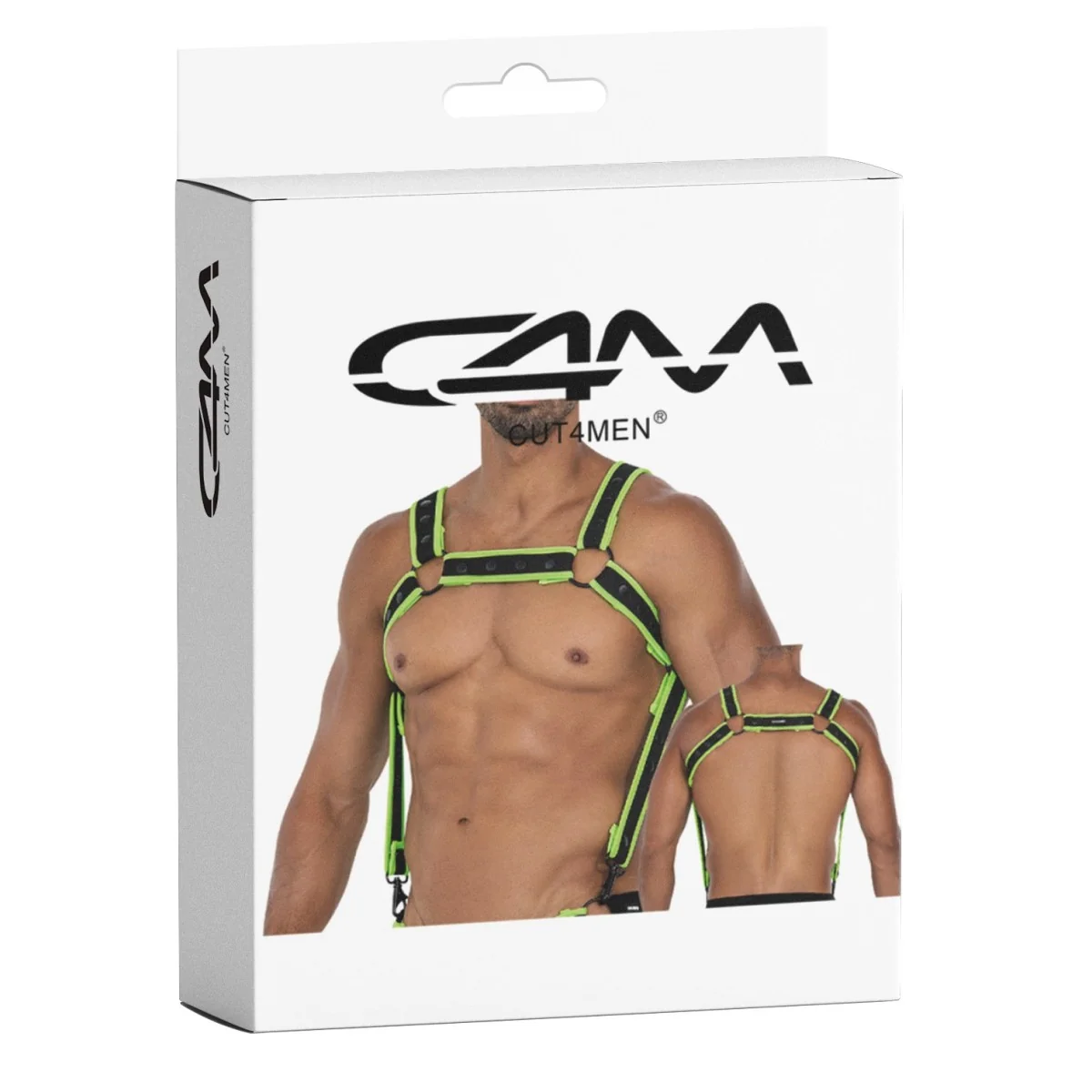 Schwarz/grüner Brust-Harness 05 von Cut4Men kaufen | Fesselliebe