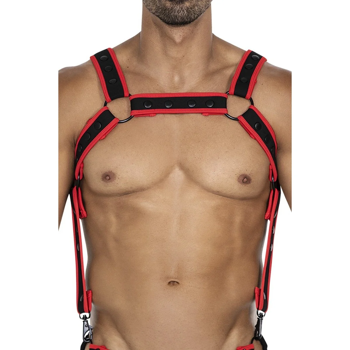 Schwarz/roter Brust-Harness 05 von Cut4Men kaufen | Fesselliebe
