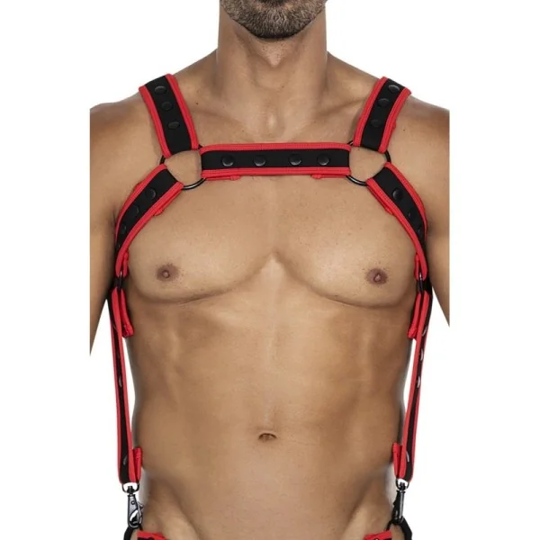 Schwarz/roter Brust-Harness 05 von Cut4Men kaufen | Fesselliebe