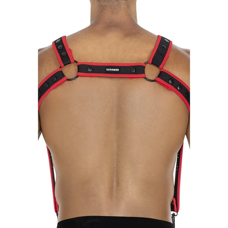 Schwarz/roter Brust-Harness 05 von Cut4Men kaufen | Fesselliebe 2