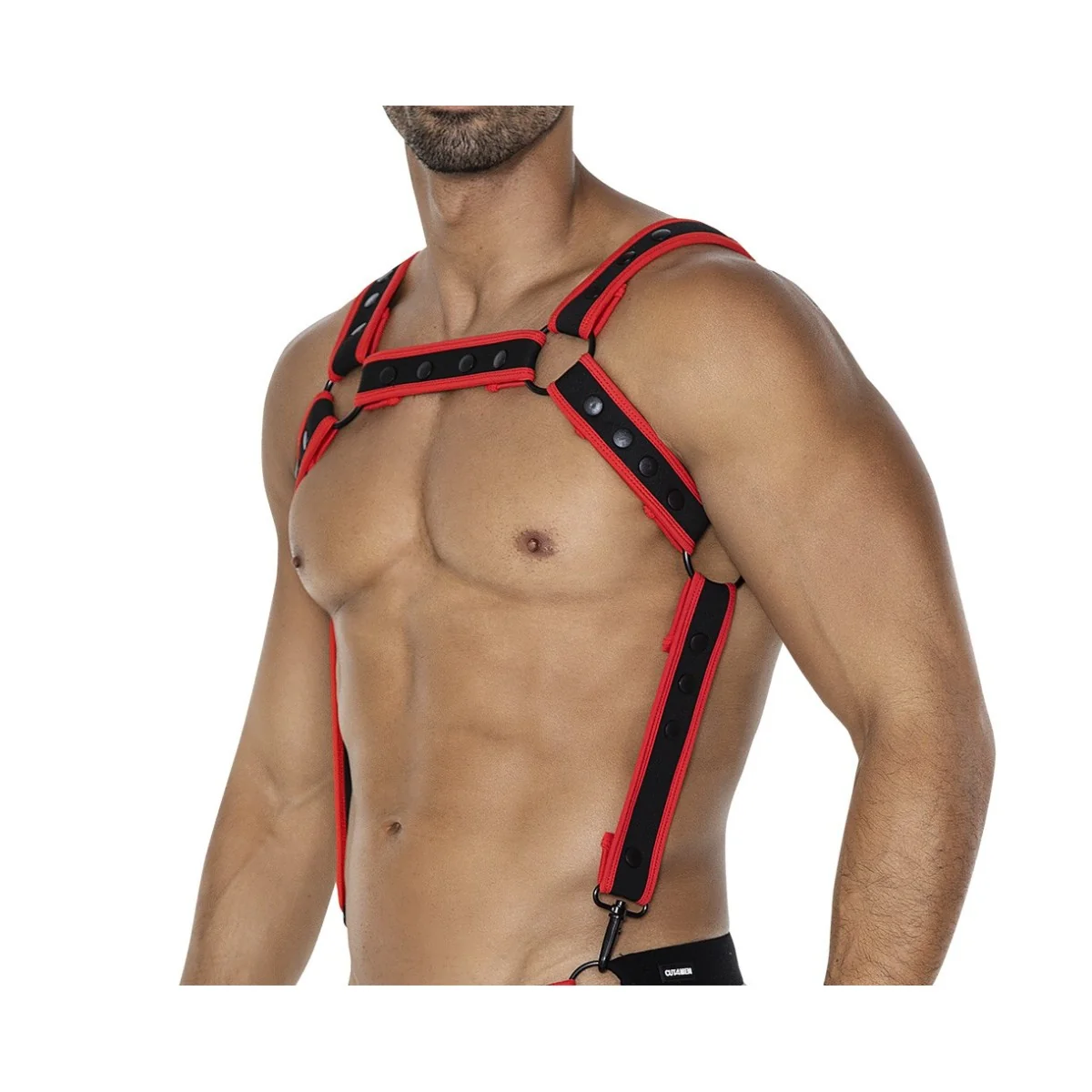 Schwarz/roter Brust-Harness 05 von Cut4Men kaufen | Fesselliebe