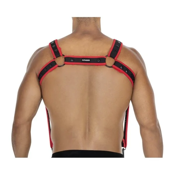 Schwarz/roter Brust-Harness 05 von Cut4Men kaufen | Fesselliebe