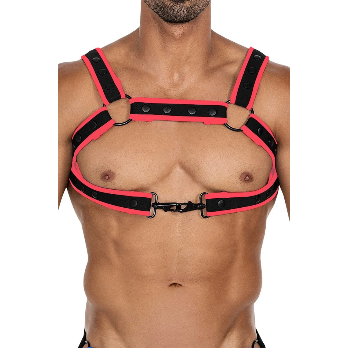 Schwarz/roter Brust-Harness 05 von Cut4Men kaufen | Fesselliebe