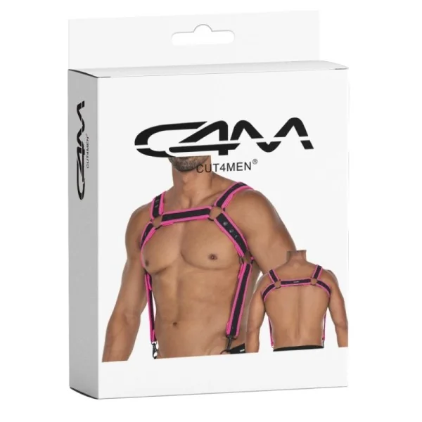 Schwarz/pinker Brust-Harness 05 von Cut4Men kaufen | Fesselliebe