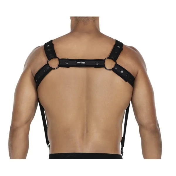 Schwarzer Brust-Harness 05 von Cut4Men kaufen | Fesselliebe