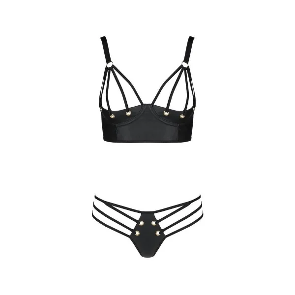 Valery Set mit offenem BH schwarz von Passion-Exklusiv kaufen | Fesselliebe