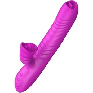 Angelia Multifunktionsvibrator Doppelzunge Violetter Wärmeeffekt von Armony Vibrators kaufen | Fesselliebe