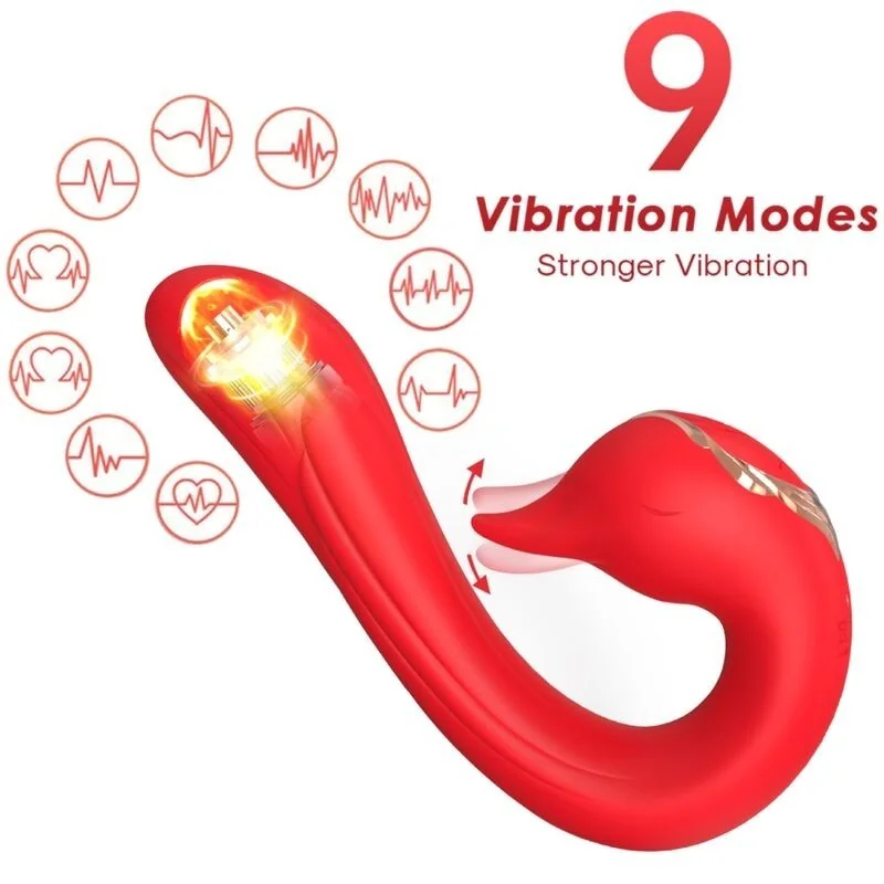Delfin Vibrator Multiposition & Wärmeeffekt Rot von Armony Vibrators kaufen | Fesselliebe