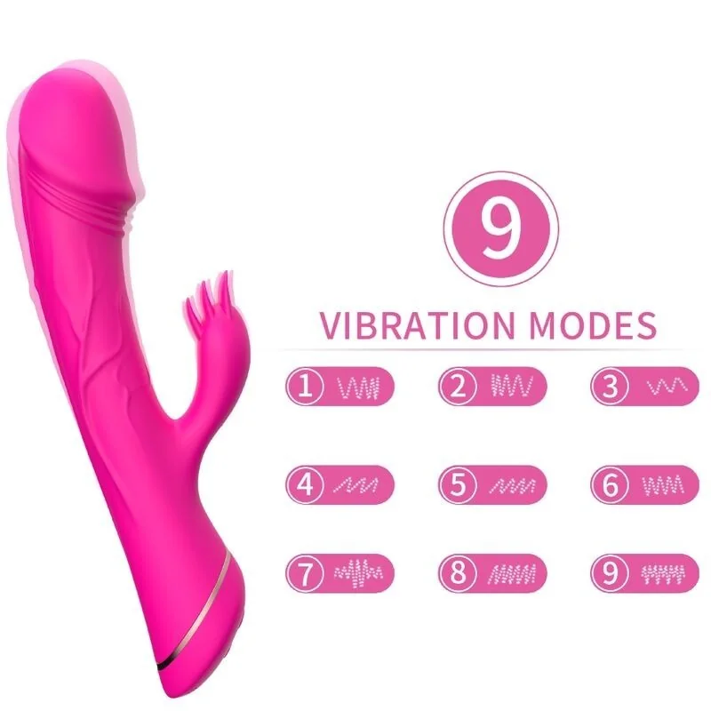 Dildo Vibrator Kaninchen Silikon Fuchsia von Armony Vibrators kaufen | Fesselliebe