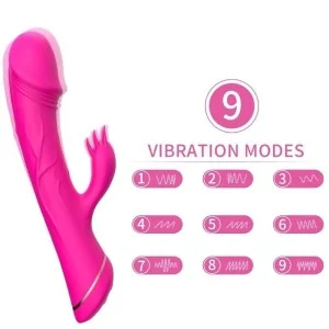 Dildo Vibrator Kaninchen Silikon Fuchsia von Armony Vibrators kaufen | Fesselliebe