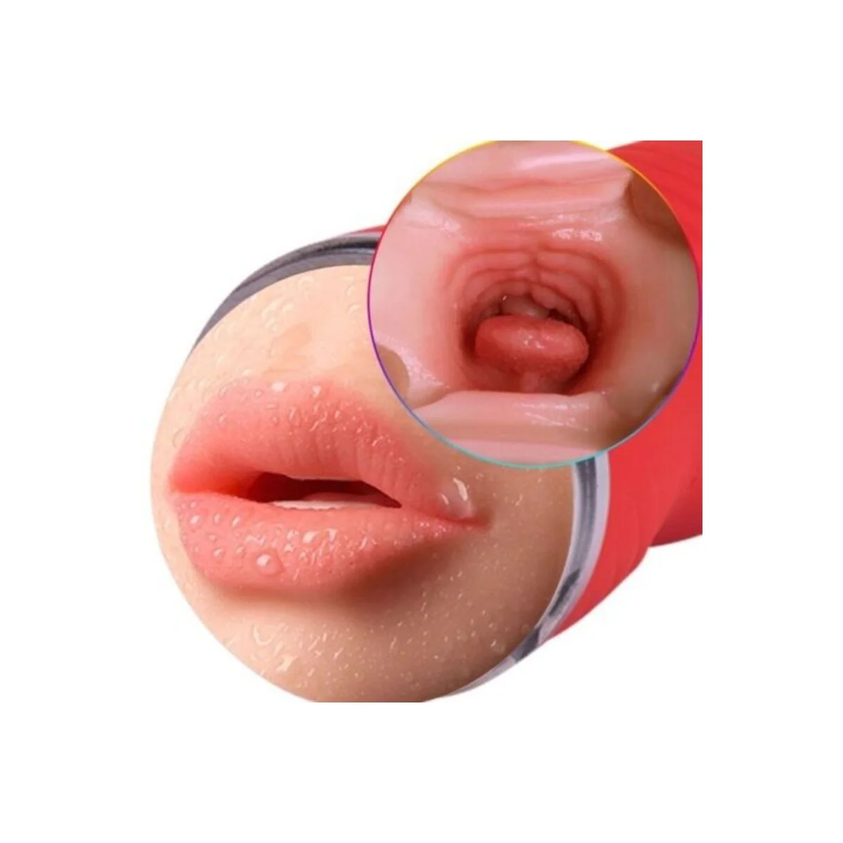 Doppelter Vagina- und Mund-Roter Masturbator von Armony For Him kaufen | Fesselliebe