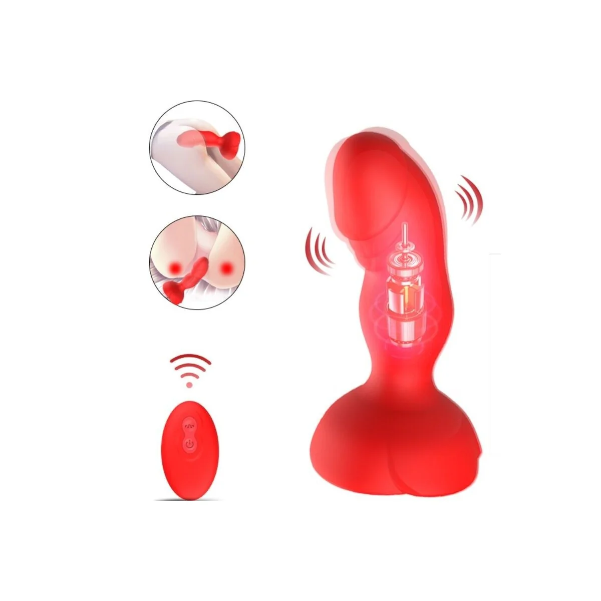 Extreme A Bloom Rose Vibrator & Analstecker mit Fernbedienung Rot von Armony Anal kaufen | Fesselliebe