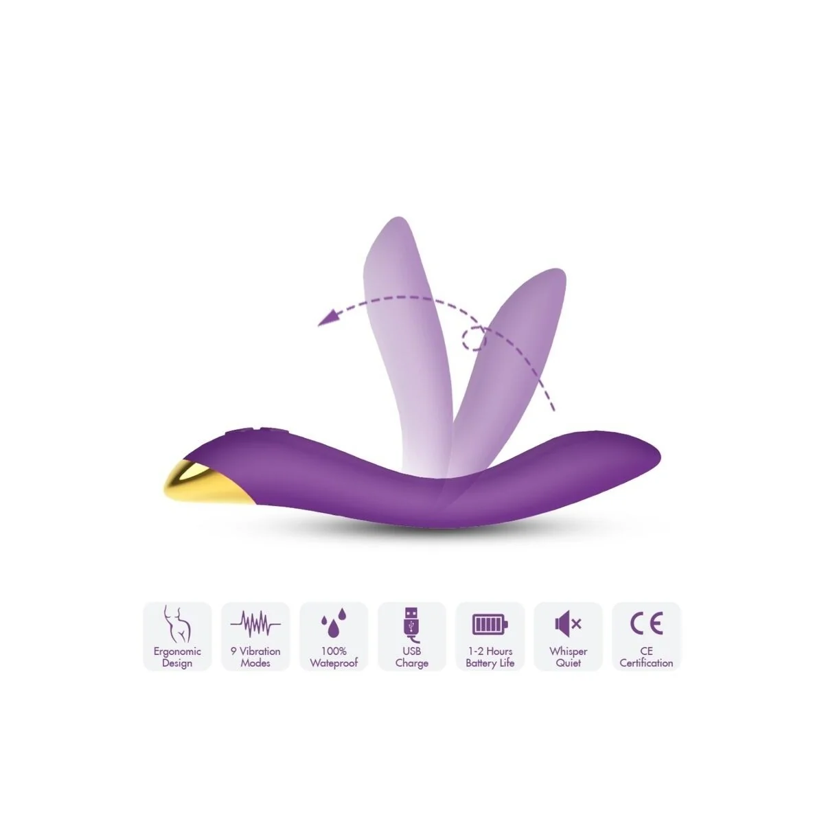 Flamingo Vibrator Multiposition Lila von Armony Vibrators kaufen | Fesselliebe