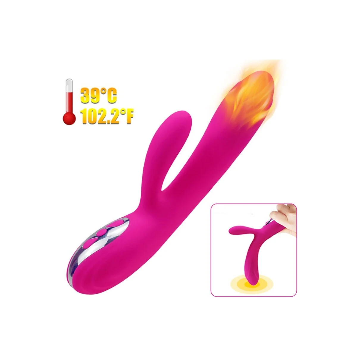 Flexibler Vibrator & Stimulator mit Fuchsia-Wärmeeffekt von Armony Vibrators kaufen | Fesselliebe