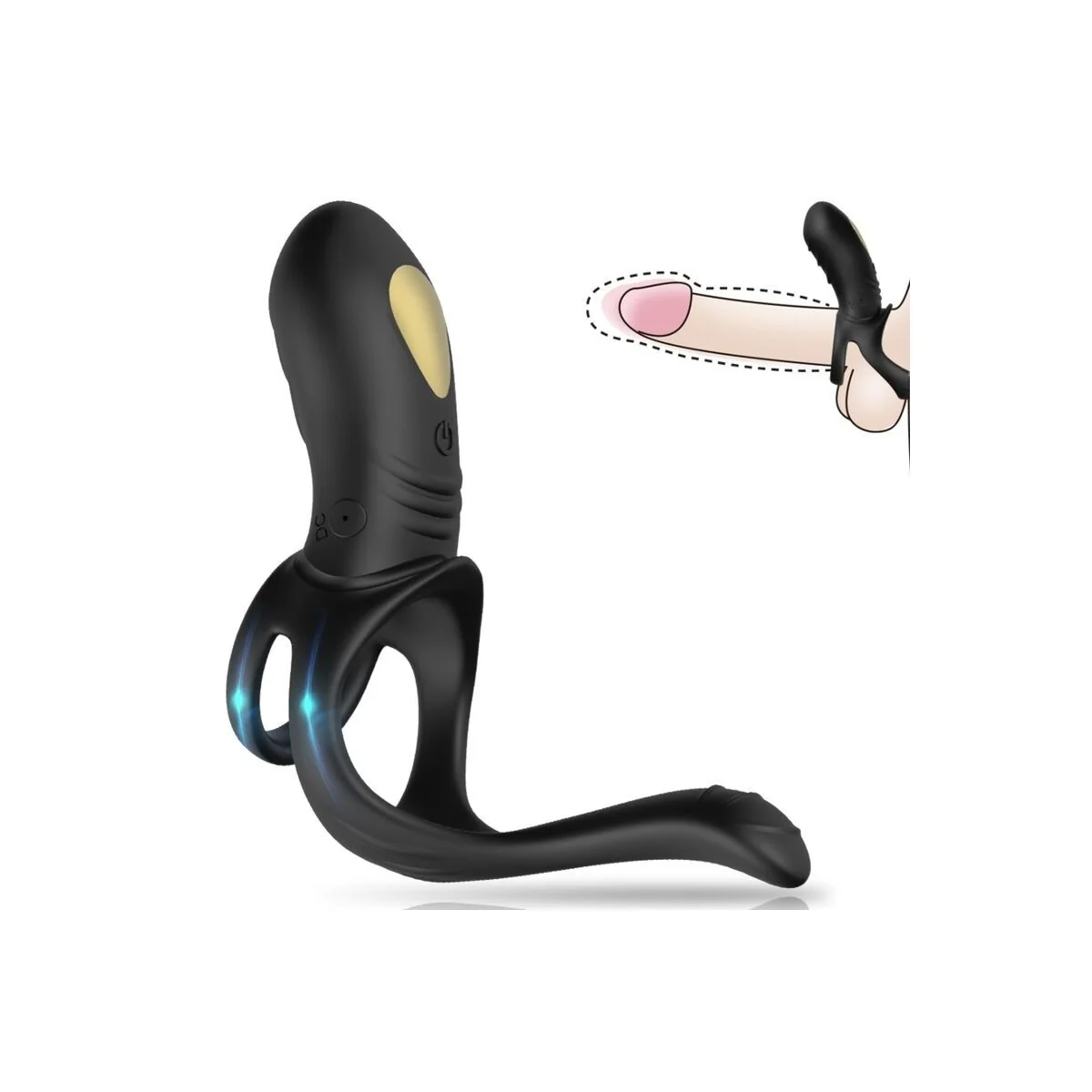 Joy Jumper Ringvibrator für Paare & Analplug Schwarz von Armony For Him kaufen | Fesselliebe