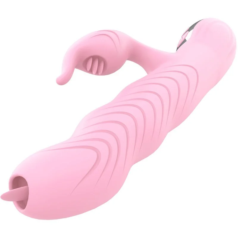 Marcia-Vibrator & Stoßender Doppelzunge-Wärmeeffekt Rosa von Armony Vibrators kaufen | Fesselliebe