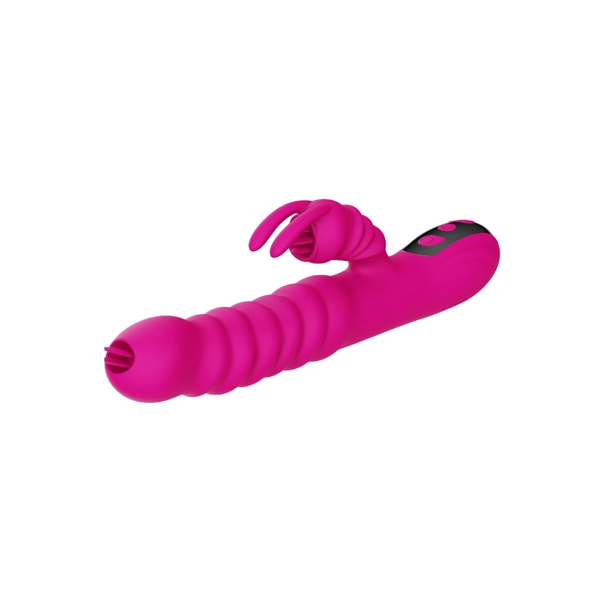Rabbit Doppelzunge Multifunktionsvibrator Fuchsia Wärmeeffekt von Armony Vibrators kaufen | Fesselliebe